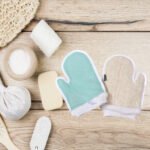 Natural Exfoliating Finger Loofah(with knitted back)