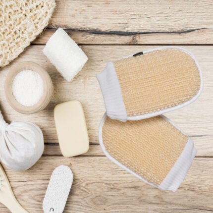 Sisal Soft Double-Sided Loofah with Knitted Back