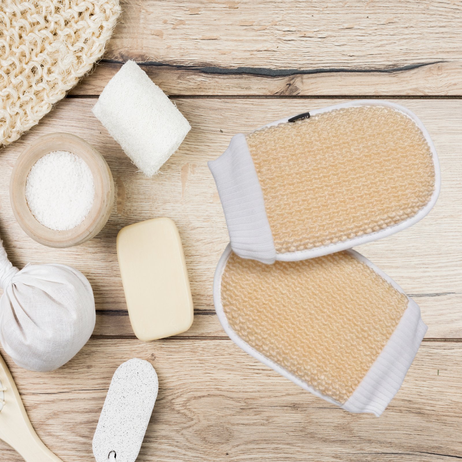 looffaa 408 Sisal Soft Double-Sided Loofah with Knitted Back - Image 1